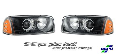 GMC Yukon Denali 2001-2006 Black Projector Headlights