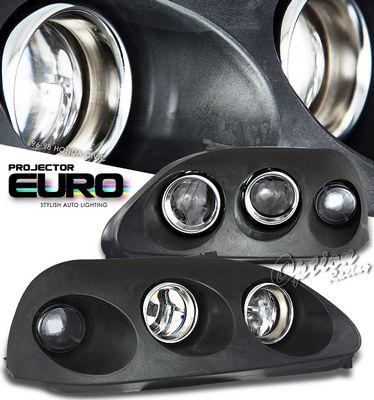 Honda Civic 1996-1998 Black Projector Headlights