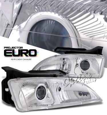 Chevy Cavalier 1995-1999 Clear Projector Headlights