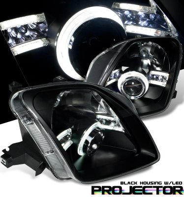 Honda Prelude 1997-2001 JDM Black CCFL Halo Projector Headlights