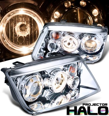 VW Jetta 1999-2004 Clear Dual Halo Projector Headlights