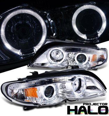 BMW 3 Series Sedan 2002-2005 Clear Halo Projector Headlights