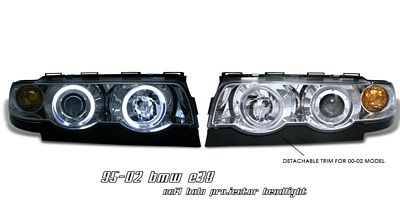 BMW E38 7 Series 1995-2001 Clear Dual CCFL Halo Projector Headlights