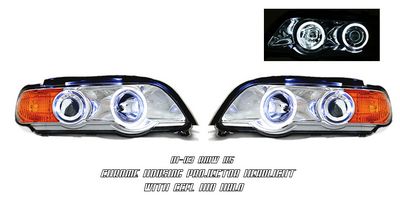 BMW X5 2001-2003 Clear Dual CCFL Halo Projector Headlights
