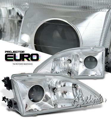 Ford Mustang 1994-1998 Clear Projector Headlights