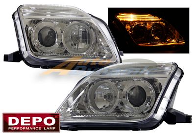 Honda Prelude 1997-2001 Depo Clear Projector Headlights