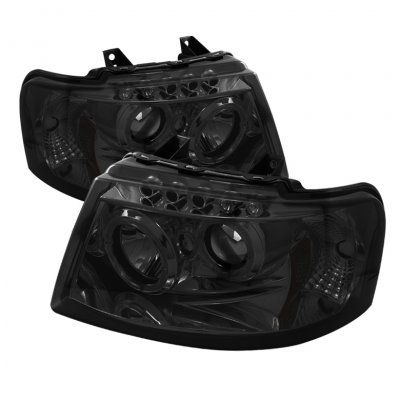 Ford Expedition 2003-2006 Smoked Dual Halo Projector Headlights