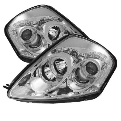 Mitsubishi Eclipse 2000-2005 Clear Halo Projector Headlights with LED
