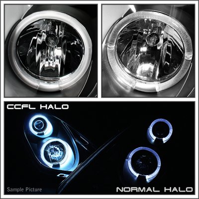 Pontiac G6 2005-2010 Black CCFL Halo Projector Headlights with LED