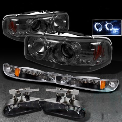 GMC Sierra 1999-2002 Smoked Headlights Set and Fog Lights