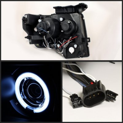 Ford f150 black projector ccfl halo headlights #6