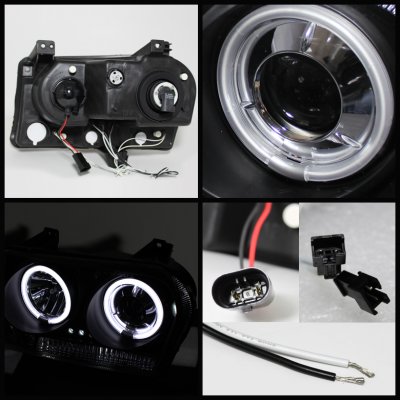 Chrysler 300 2005-2007 Black CCFL Halo Headlights and LED Tail Lights