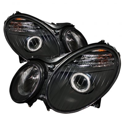 Mercedes Benz E Class 2007-2009 Black Projector Headlights