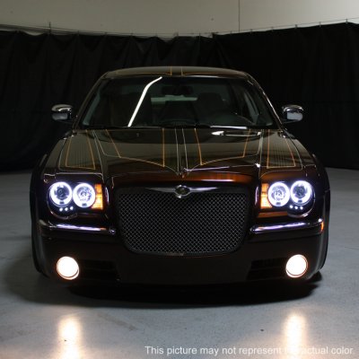 Chrysler 300C 2005-2010 Black CCFL Halo Projector Headlights with LED