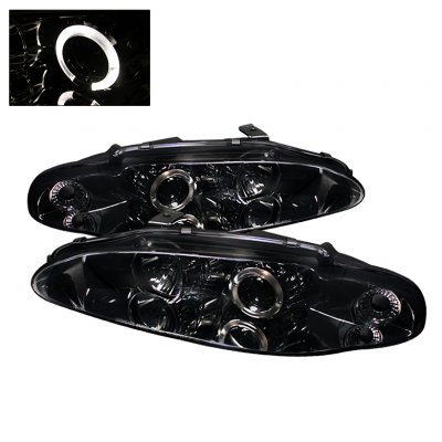 Mitsubishi Eclipse 1995-1996 Smoked Halo Projector Headlights
