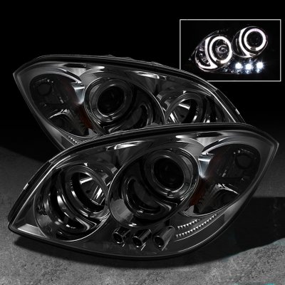 Pontiac G5 2007-2009 Smoked Halo Projector Headlights with LED