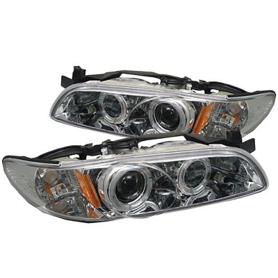Pontiac Grand Prix 1997-2003 Clear Dual Halo Projector Headlights with Integrated LED
