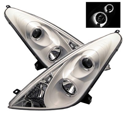 Toyota Celica 2000-2005 White Dual Halo Projector Headlights