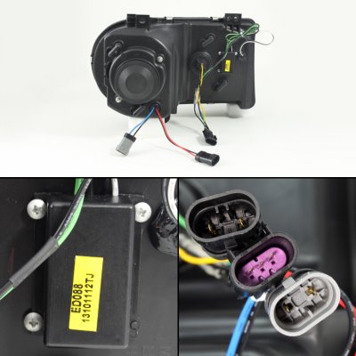 Chrysler 300C 2005-2010 Smoked Projector Headlights LED DRL