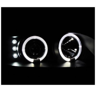 Black 2004 2005 2006 Pontiac GTO Halo Projector LED Headlights Lamps Left+Right 