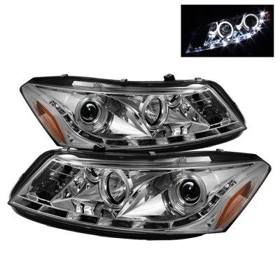 Honda Accord Sedan 2008-2012 Clear Halo Projector Headlights with LED ...