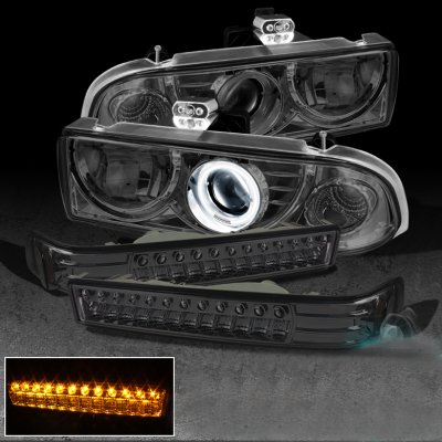 Chevy S10 Pickup 1998-2004 Smoked Headlights and Bumper Lights