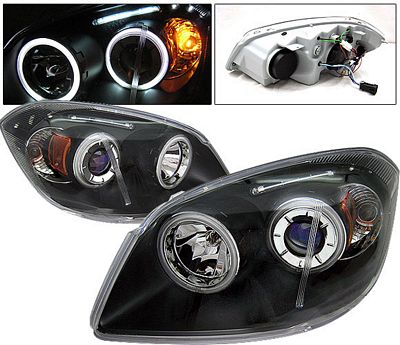Details about   FOR 2005-2010 CHEVY COBALT HALO LED BLACK PROJECTOR HEADLIGHTS LAMP W/DRL SIGNAL