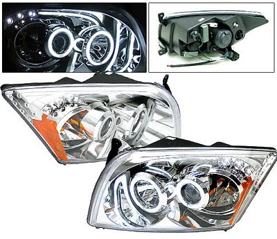 Dodge Caliber 2007-2012 Clear Projector Headlights CCFL Halo LED
