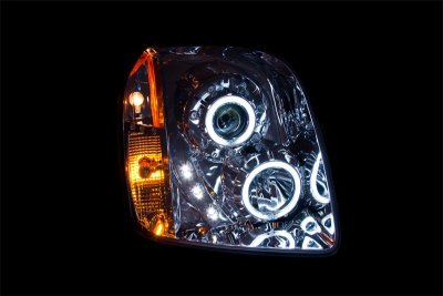 GMC Yukon Denali 2007-2014 Clear Projector Headlights CCFL Halo