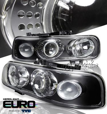 Chevy Tahoe 2000-2006 TYC Black Projector Headlights