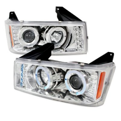 thumbnail image 2 of Team-Alpha Black/Clear Dual LED U-Bar Headlights + Signal For Chevy Colorado 2004-2012 2 of 6