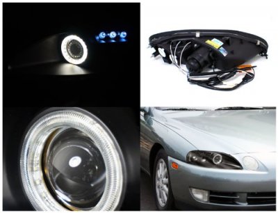 Lexus SC300 1992-1999 Black Halo Projector Headlights