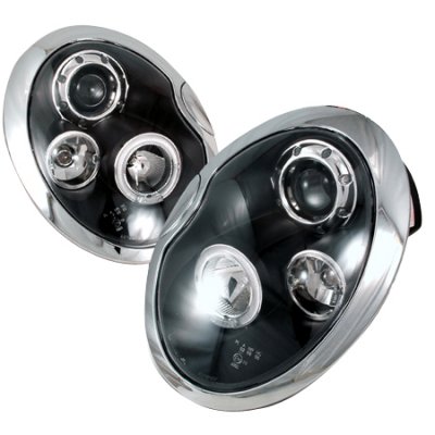 Mini Cooper 2002-2005 Black Halo Projector Headlights
