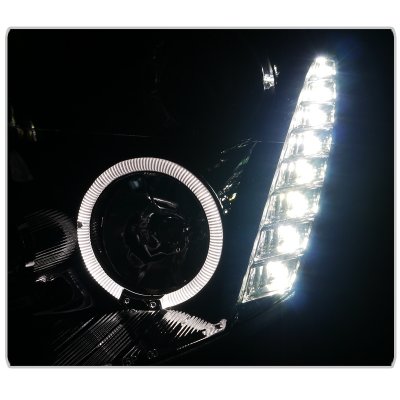 Infiniti G35 Sedan 2005-2006 Smoked Projector Headlights Halo LED DRL