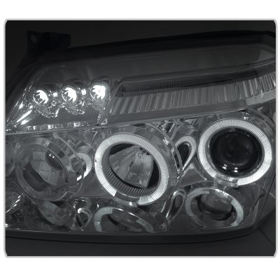 Dodge Magnum 2005-2007 Clear Dual Halo Projector Headlights with LED