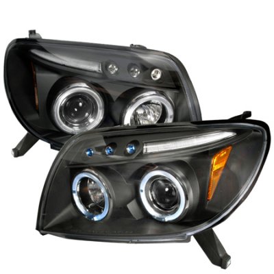 Toyota 4Runner 2003-2005 Black Halo Projector Headlights with LED