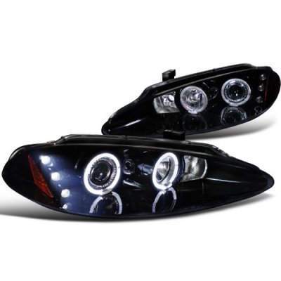 Dodge Intrepid 1998-2004 Smoked Halo Projector Headlights LED