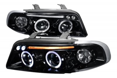 Audi A4 1996-1999 Smoked Projector Headlights with LED