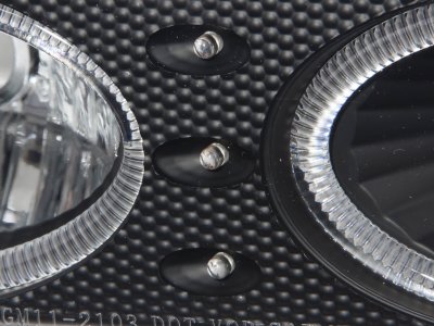 GMC Sierra 3500 1988-1998 Black Halo Projector Headlights with LED