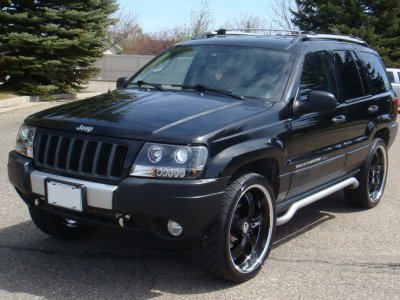 Jeep Grand Cherokee 1999-2004 Black Projector Headlights Halo LED