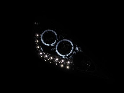 Honda Fit 2009-2010 Projector Headlights Chrome CCFL Halo LED DRL