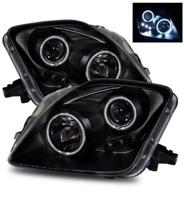 Honda Prelude 1997-2001 Projector Headlights Black CCFL Halo LED