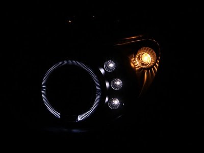 Subaru Impreza 2002-2003 Projector Headlights Black Halo LED