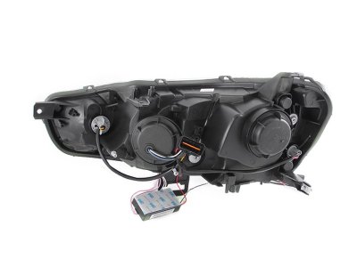 Mitsubishi Lancer 2008-2015 Projector Headlights Chrome CCFL Halo LED