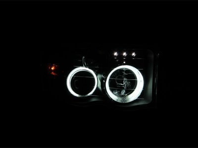 Dodge Ram 2002-2005 Projector Headlights Black CCFL Halo LED