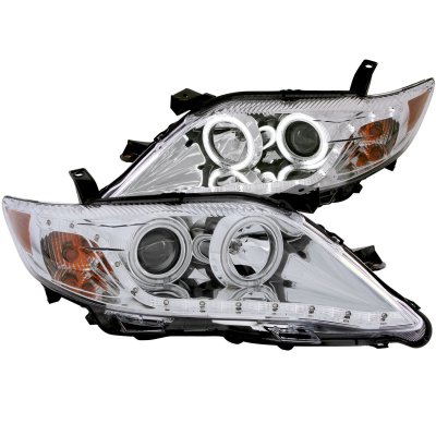 Toyota Camry 2010-2011 Projector Headlights Chrome CCFL Halo LED DRL