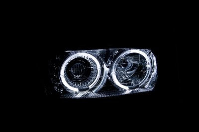 GMC Sierra 2500 1999-2004 Clear Projector Headlights with Halo