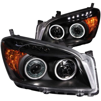 Toyota RAV4 2009-2011 Projector Headlights Black CCFL Halo LED
