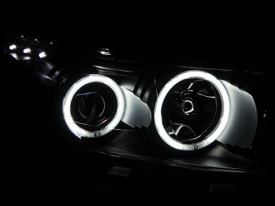 Scion xB 2008-2010 Projector Headlights Black Halo LED