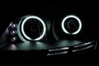VW Golf 2006-2009 Projector Headlights Black CCFL Halo LED